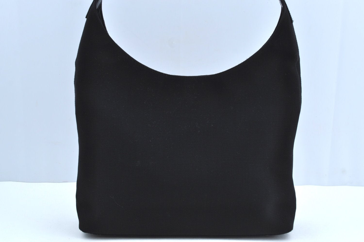 Authentic GUCCI Vintage Shoulder Hand Bag Purse Nylon Enamel 0013297 Black K8648