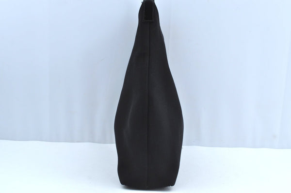 Authentic GUCCI Vintage Shoulder Hand Bag Purse Nylon Enamel 0013297 Black K8648