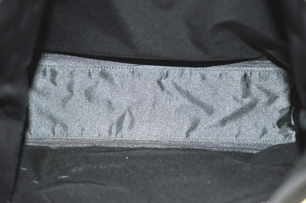 Authentic GUCCI Vintage Shoulder Hand Bag Purse Nylon Enamel 0013297 Black K8648