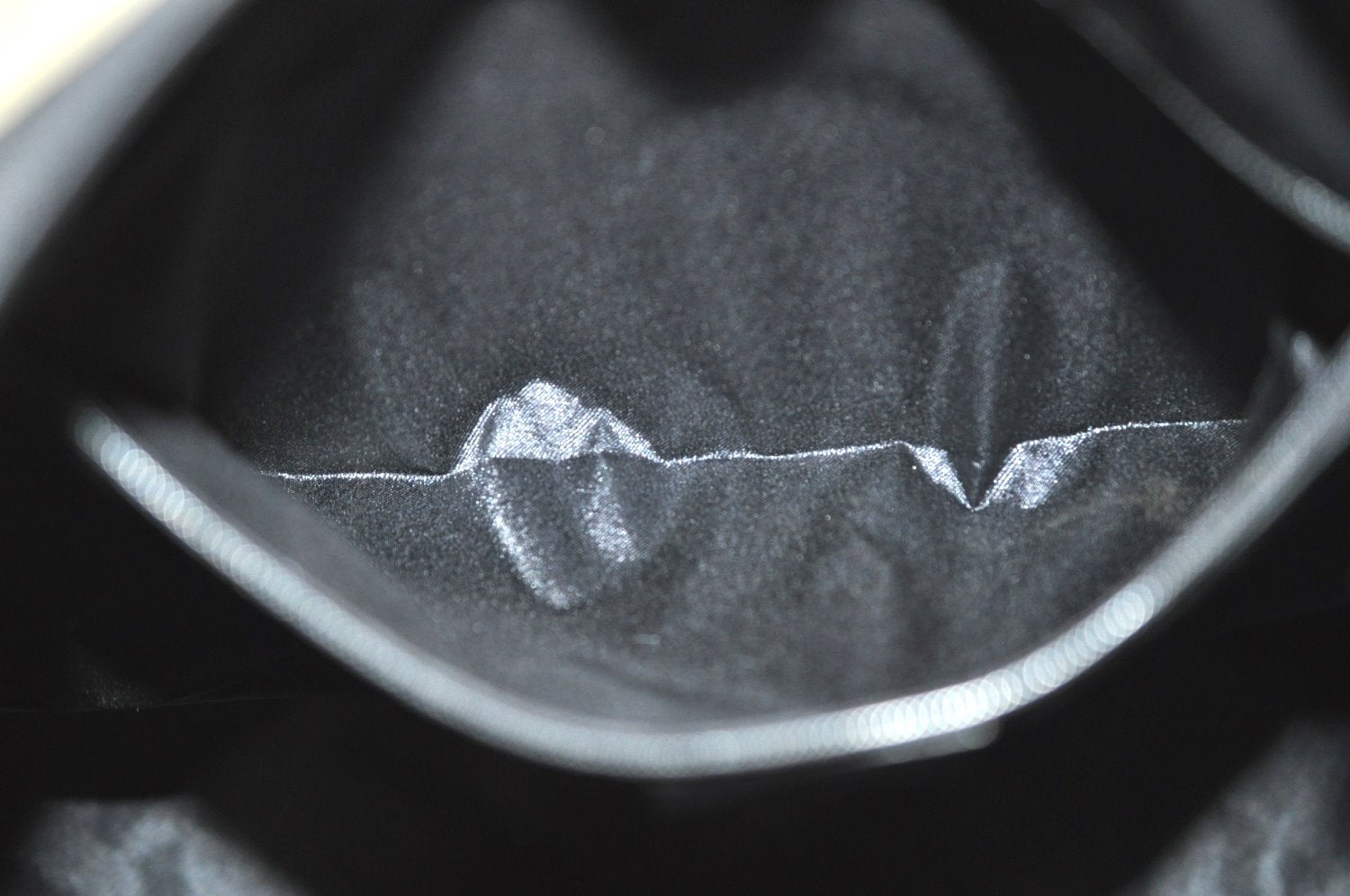 Authentic GUCCI Vintage Shoulder Hand Bag Purse Nylon Enamel 0013297 Black K8648