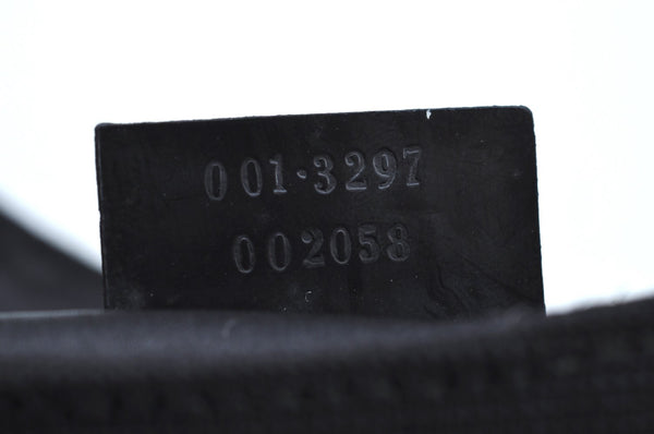 Authentic GUCCI Vintage Shoulder Hand Bag Purse Nylon Enamel 0013297 Black K8648