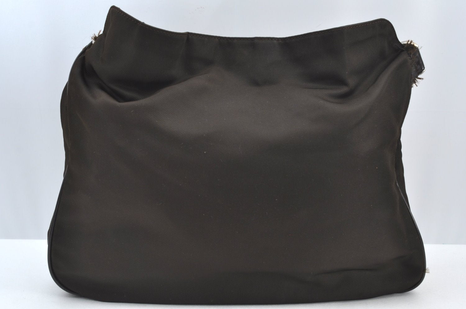 Authentic GUCCI Vintage Bamboo 2Way Shoulder Tote Bag Nylon Leather Brown K8649