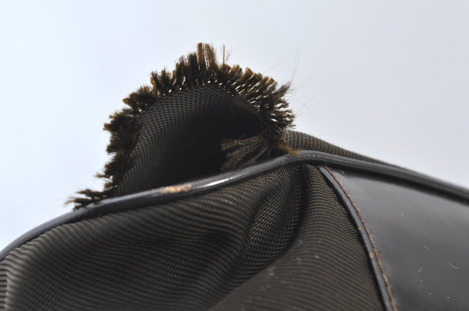 Authentic GUCCI Vintage Bamboo 2Way Shoulder Tote Bag Nylon Leather Brown K8649