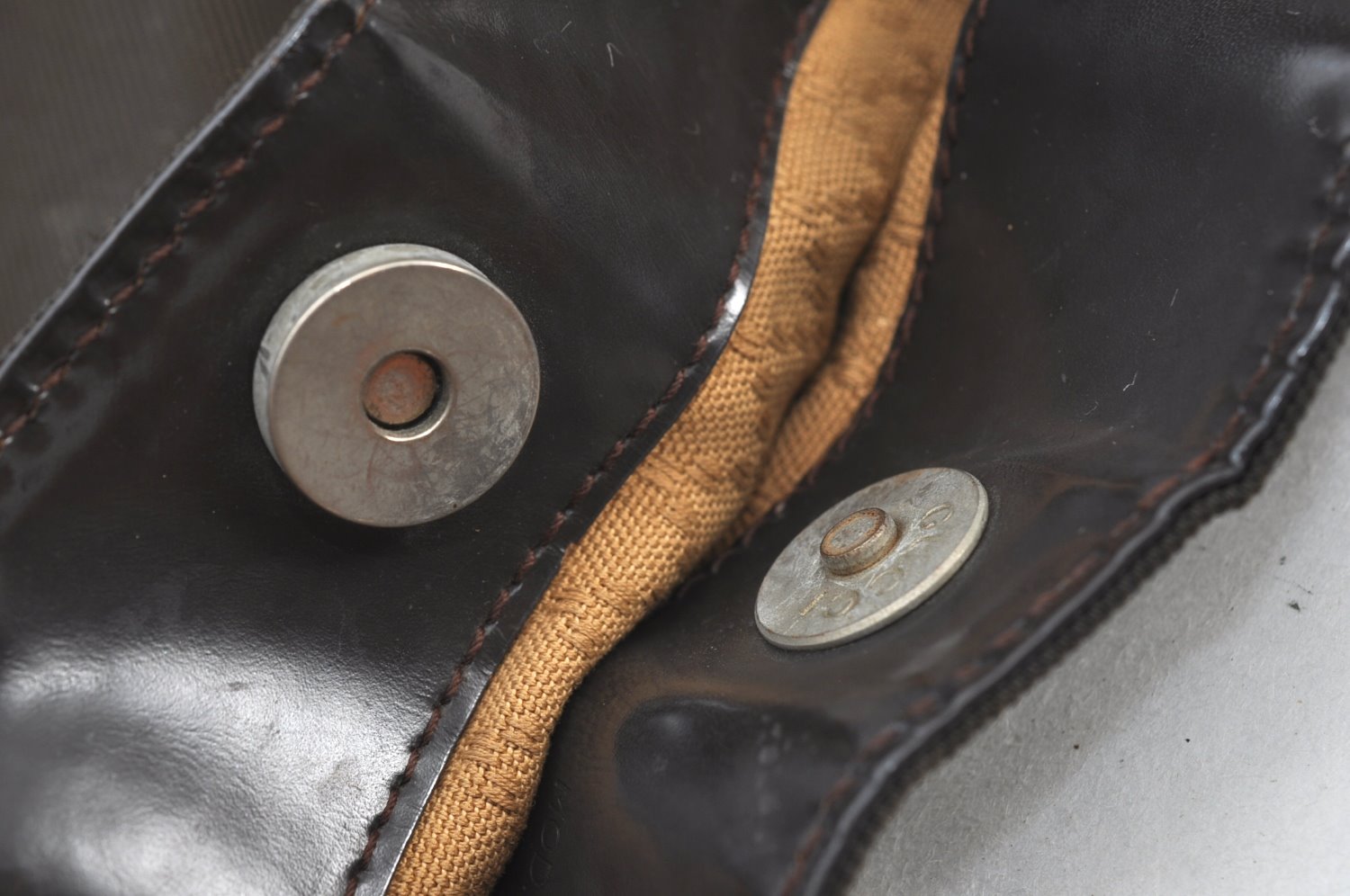 Authentic GUCCI Vintage Bamboo 2Way Shoulder Tote Bag Nylon Leather Brown K8649