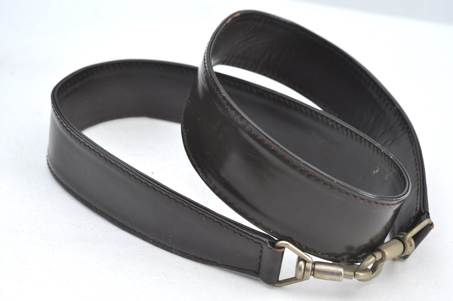 Authentic GUCCI Vintage Bamboo 2Way Shoulder Tote Bag Nylon Leather Brown K8649