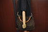 Authentic GUCCI Vintage Bamboo 2Way Shoulder Tote Bag Nylon Leather Brown K8649