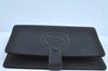 Authentic CHANEL Vintage Caviar Skin CoCo Mark Notebook Cover Black K8655