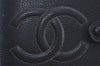 Authentic CHANEL Vintage Caviar Skin CoCo Mark Notebook Cover Black K8655