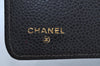 Authentic CHANEL Vintage Caviar Skin CoCo Mark Notebook Cover Black K8655