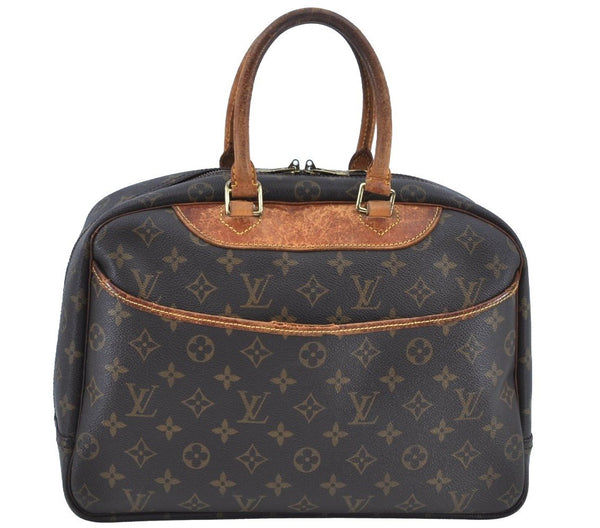 Authentic Louis Vuitton Monogram Deauville Hand Bag M47270 LV K8661