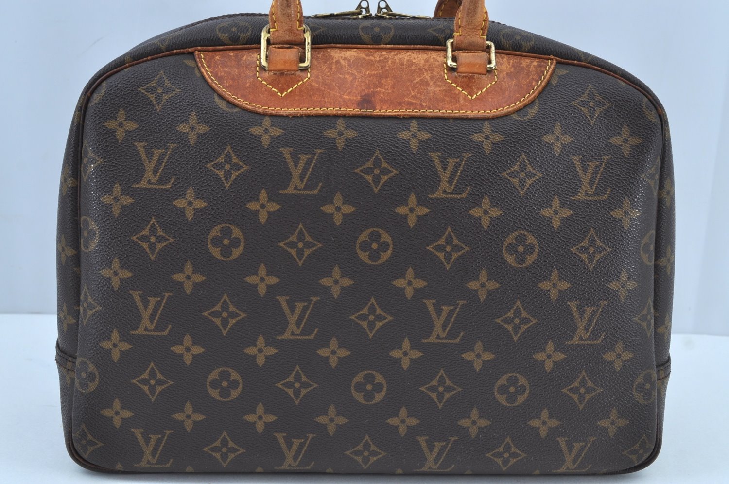 Authentic Louis Vuitton Monogram Deauville Hand Bag M47270 LV K8661