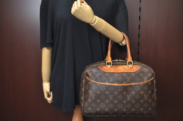 Authentic Louis Vuitton Monogram Deauville Hand Bag M47270 LV K8661