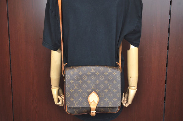 Authentic Louis Vuitton Monogram Cartouchiere GM M51252 Shoulder Cross Bag K8663