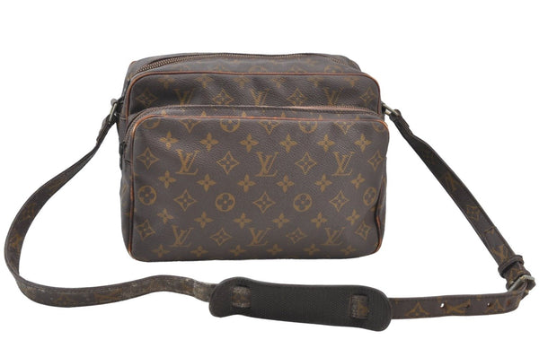 Authentic Louis Vuitton Monogram Nile Shoulder Cross Body Bag Old Model LV K8666