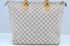 Authentic Louis Vuitton Damier Azur Saleya GM Shoulder Tote Bag N51184 LV K8669