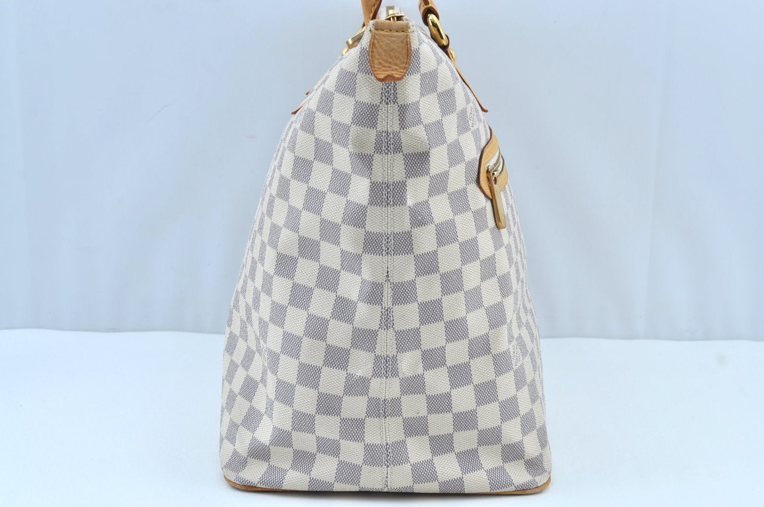 Authentic Louis Vuitton Damier Azur Saleya GM Shoulder Tote Bag N51184 LV K8669
