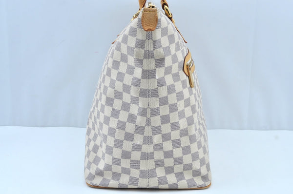 Authentic Louis Vuitton Damier Azur Saleya GM Shoulder Tote Bag N51184 LV K8669