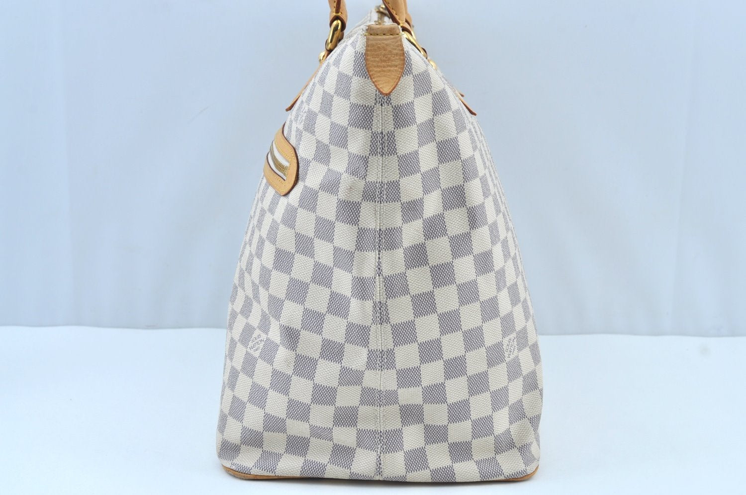 Authentic Louis Vuitton Damier Azur Saleya GM Shoulder Tote Bag N51184 LV K8669