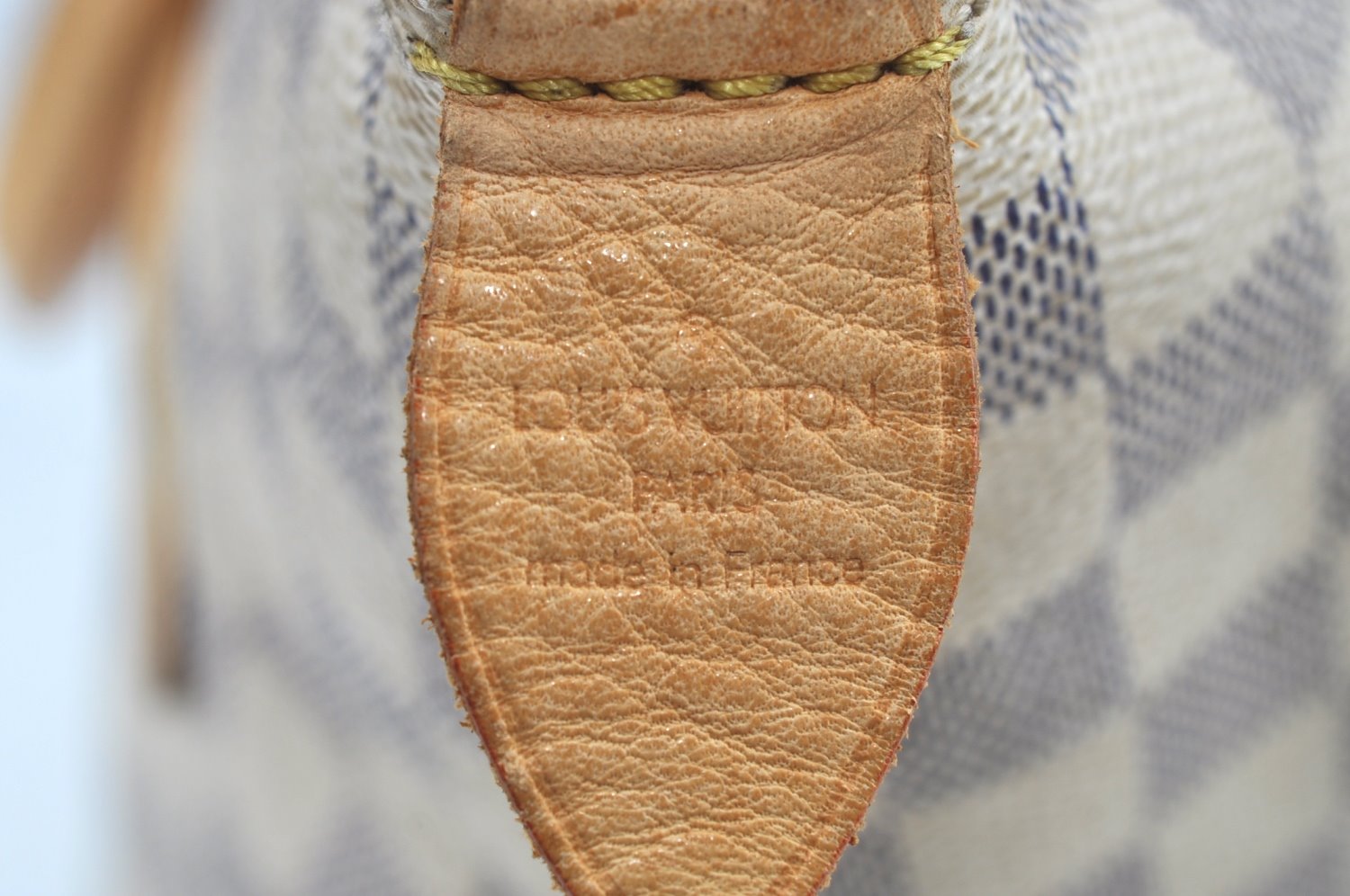 Authentic Louis Vuitton Damier Azur Saleya GM Shoulder Tote Bag N51184 LV K8669