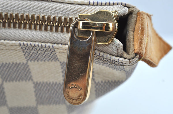 Authentic Louis Vuitton Damier Azur Saleya GM Shoulder Tote Bag N51184 LV K8669