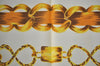 Authentic CHANEL Scarf Chain Motif CC Logo Silk Beige K8670