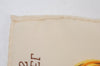 Authentic CHANEL Scarf Chain Motif CC Logo Silk Beige K8670