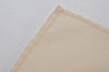Authentic CHANEL Scarf Chain Motif CC Logo Silk Beige K8670
