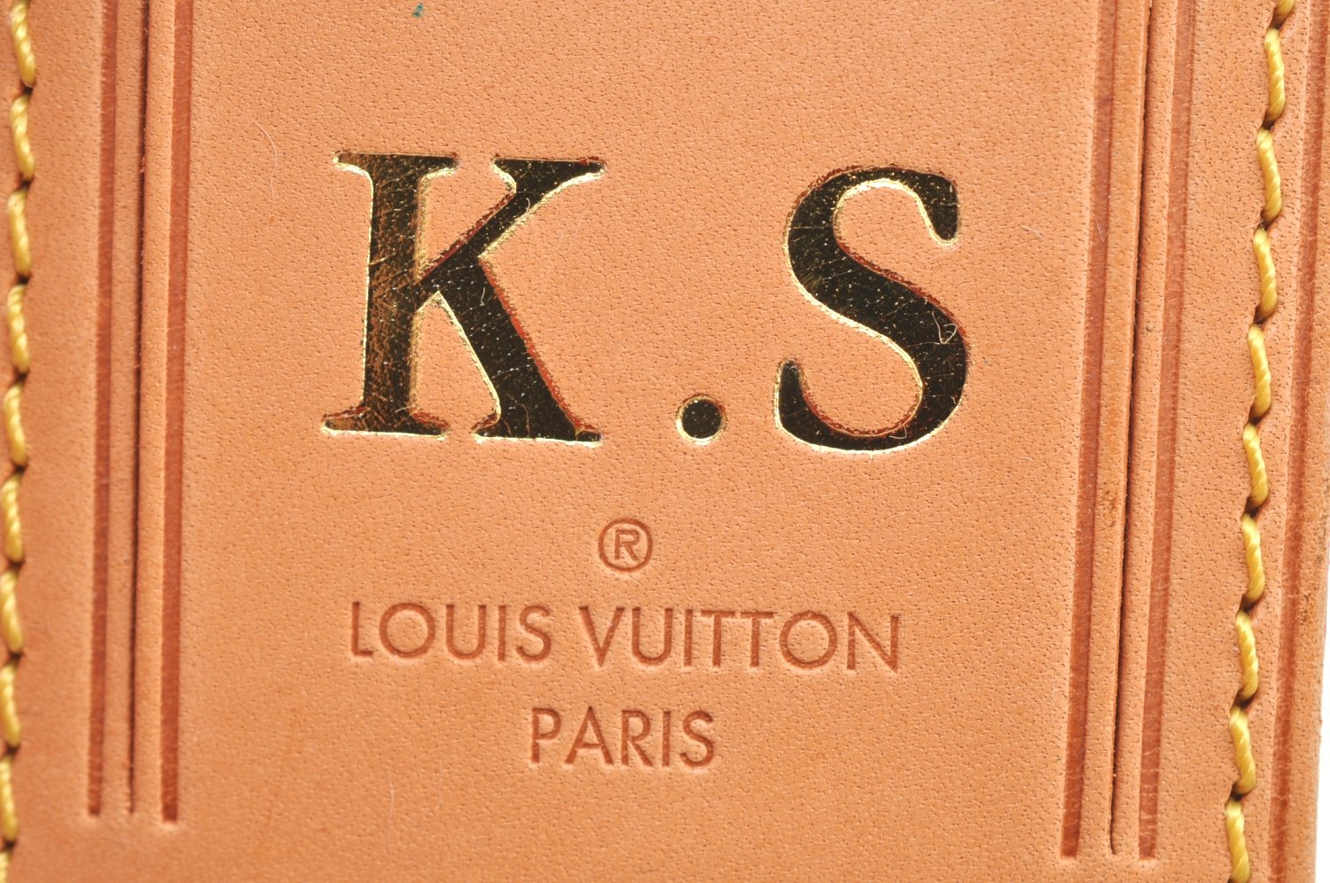 Authentic Louis Vuitton Name tag Beige 10Set LV K8674