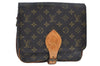 Authentic Louis Vuitton Monogram Cartouchiere MM M51253 Shoulder Bag Junk K8675