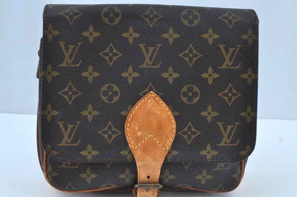 Authentic Louis Vuitton Monogram Cartouchiere MM M51253 Shoulder Bag Junk K8675