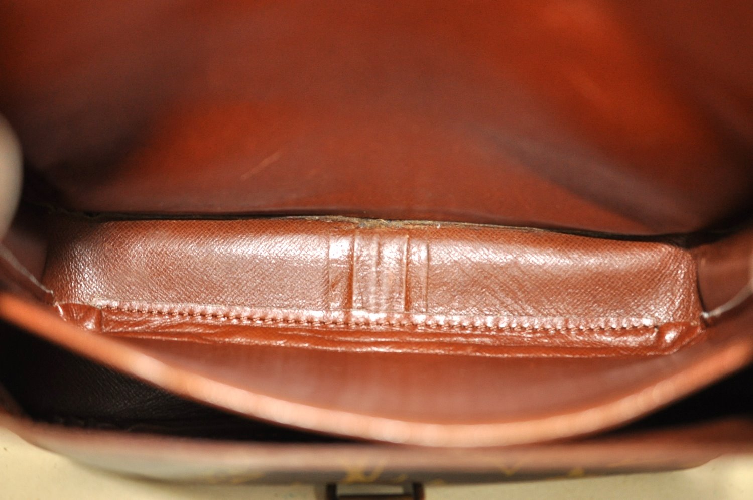 Authentic Louis Vuitton Monogram Cartouchiere MM M51253 Shoulder Bag Junk K8675