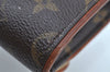 Auth Louis Vuitton Monogram Pochette Florentine Pouch Waist Bag M51855 LV K8678