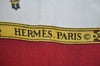 Authentic HERMES Carre 90 Scarf "LA PROMENADE DE LONGCHAMPS" Silk Bordeaux K8688