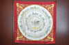 Authentic HERMES Carre 90 Scarf "LA PROMENADE DE LONGCHAMPS" Silk Bordeaux K8688