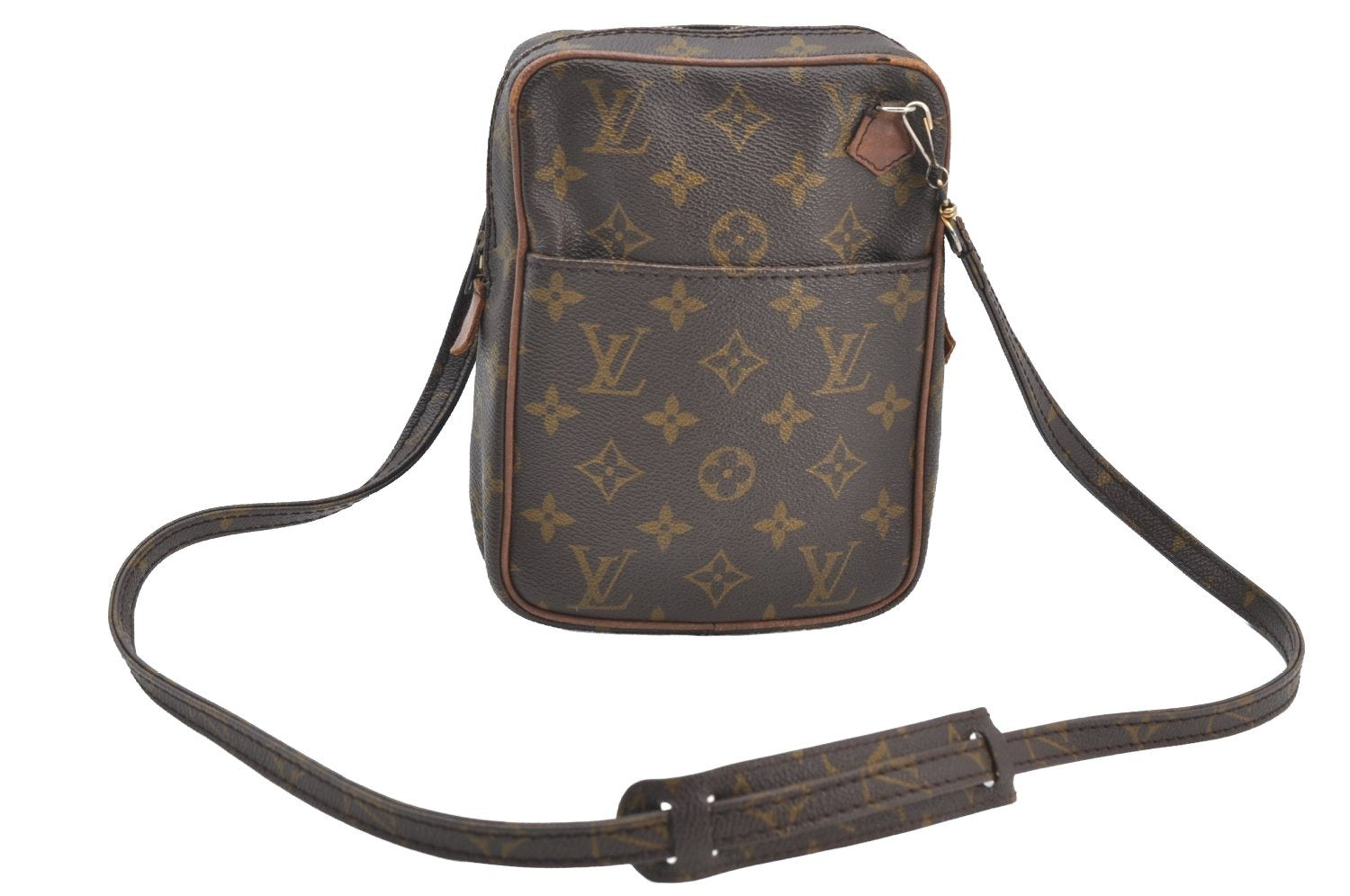 Authentic Louis Vuitton Monogram Danube Shoulder Cross Bag Old Model LV K8696