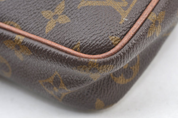 Authentic Louis Vuitton Monogram Danube Shoulder Cross Bag Old Model LV K8696