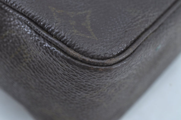 Auth Louis Vuitton Monogram Trousse Toilette 18 Clutch Hand Bag Old Model K8703