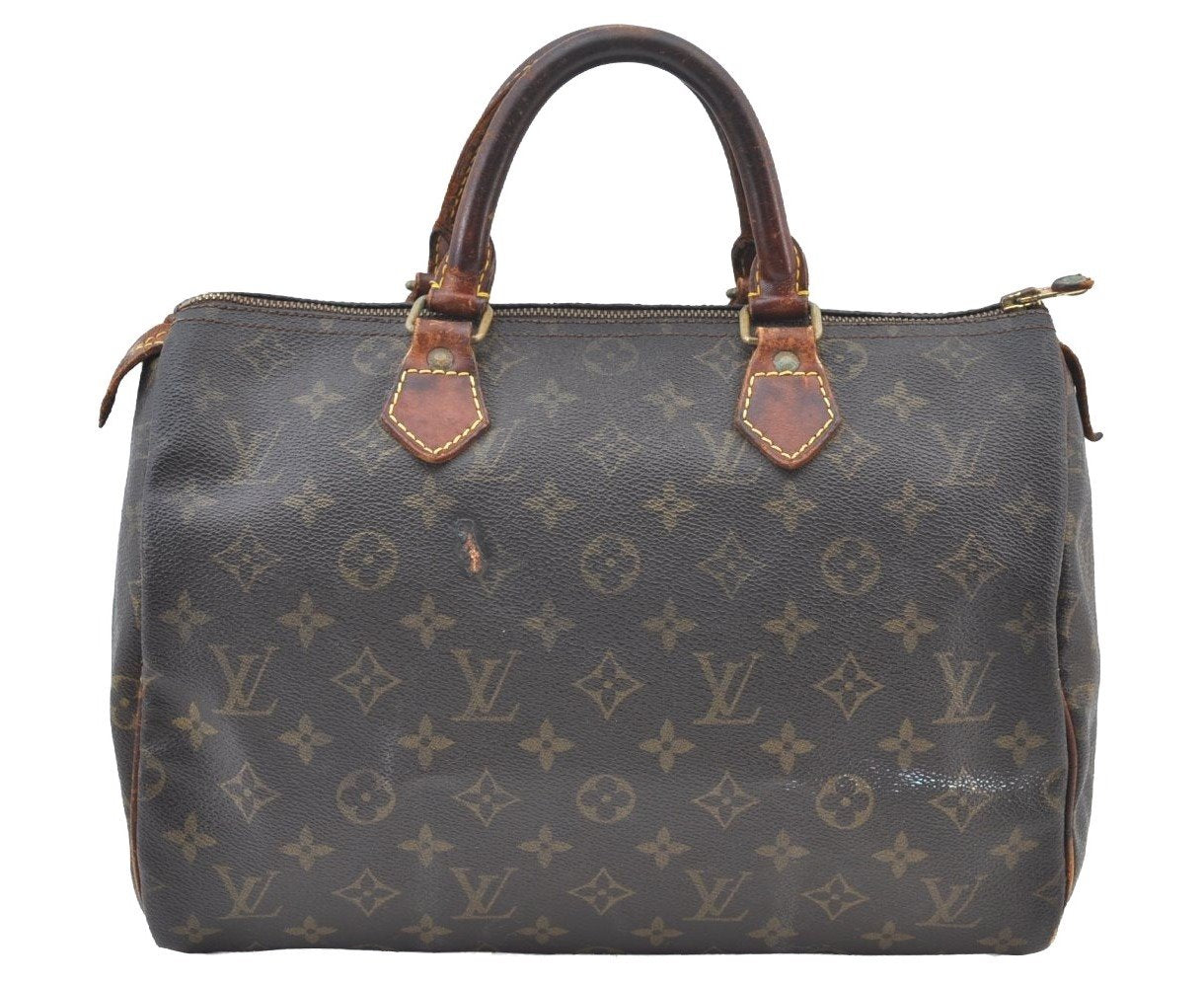 Authentic Louis Vuitton Monogram Speedy 30 Hand Boston Bag Old Model LV K8708