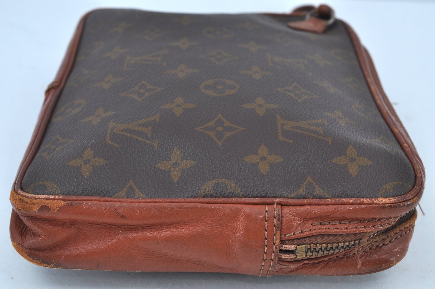 Authentic Louis Vuitton Monogram Pochette Sport Clutch Bag Old Model Junk K8710