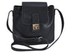 Authentic BALLY Leather Drawstring Shoulder Cross Body Bag Purse Black K8716