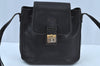 Authentic BALLY Leather Drawstring Shoulder Cross Body Bag Purse Black K8716