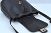 Authentic BALLY Leather Drawstring Shoulder Cross Body Bag Purse Black K8716