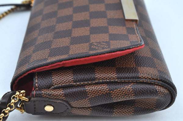 Authentic Louis Vuitton Damier Favorite PM 2Way Shoulder Bag N41276 LV Box K8717