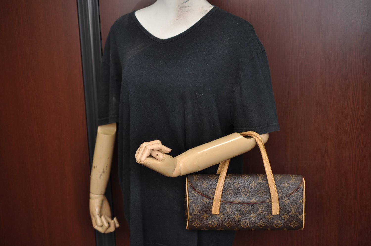 Authentic Louis Vuitton Monogram Sonatine Hand Bag Purse M51902 LV K8722