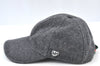 Authentic GUCCI Web Sherry Line Cap Wool Size L Gray K8727