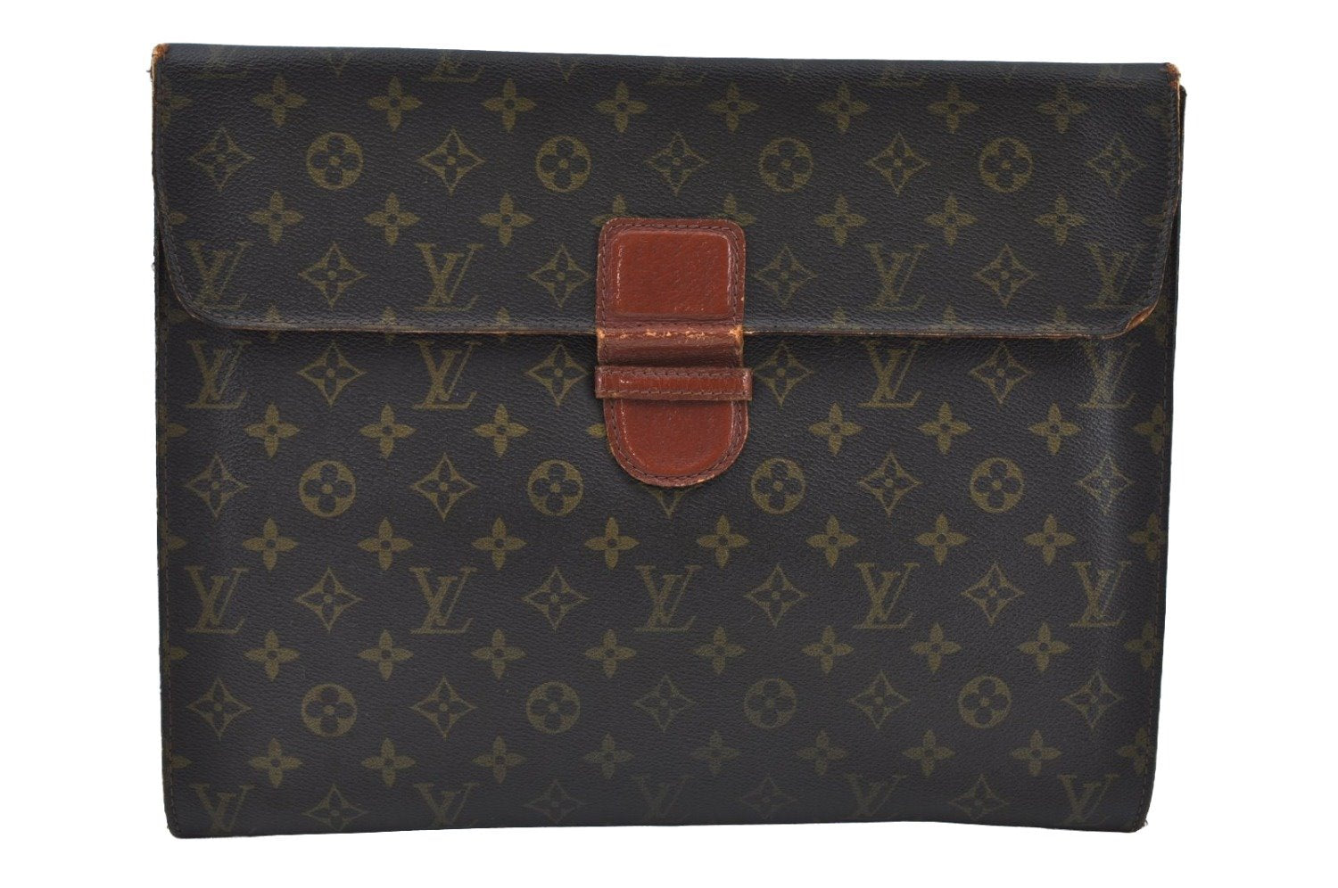 Authentic Louis Vuitton Monogram Poche Ministre Document Case Old Model LV K8730