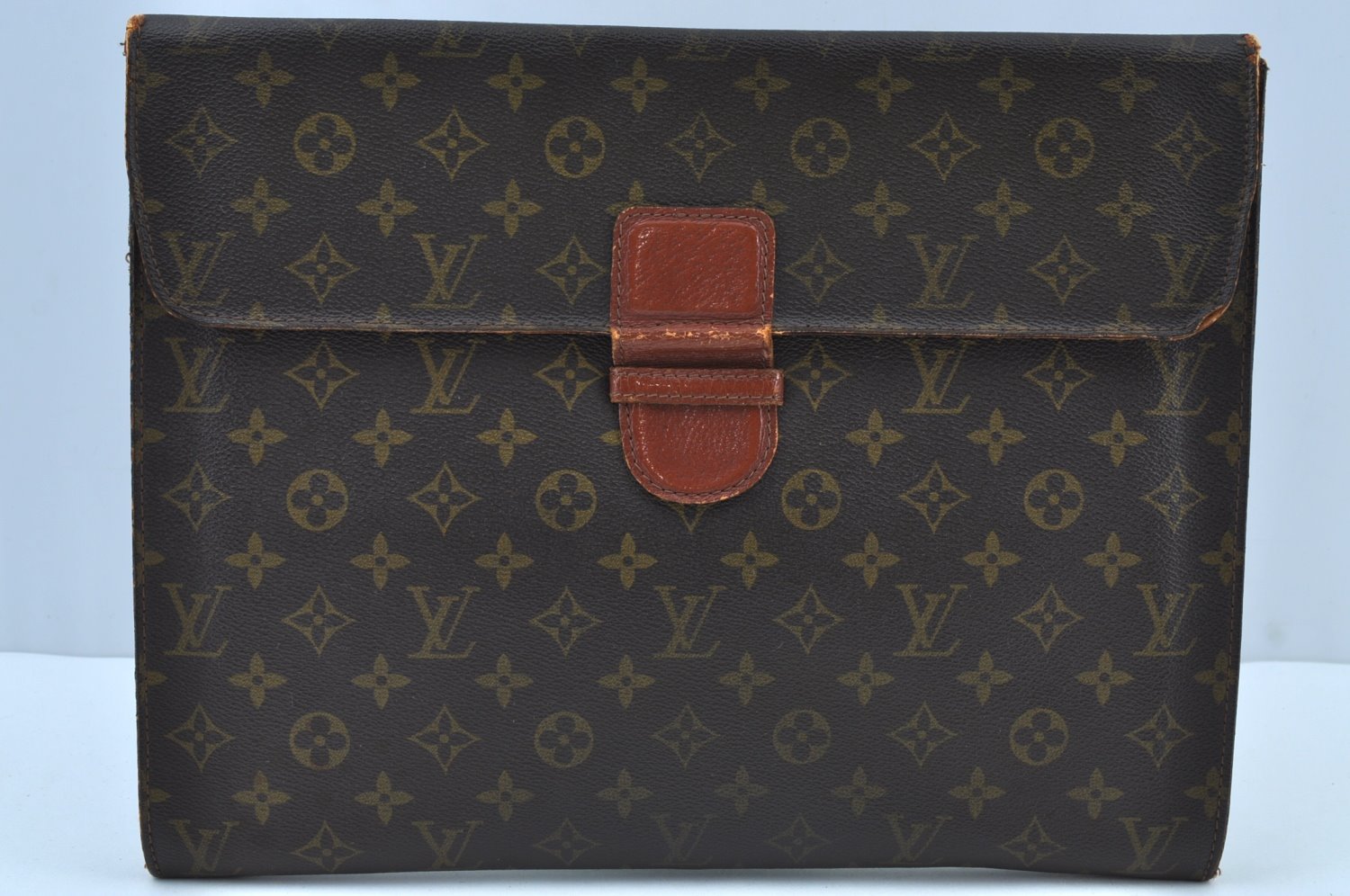 Authentic Louis Vuitton Monogram Poche Ministre Document Case Old Model LV K8730