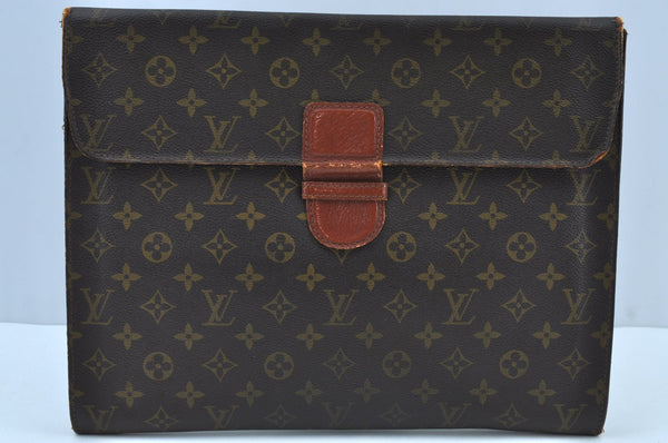 Authentic Louis Vuitton Monogram Poche Ministre Document Case Old Model LV K8730