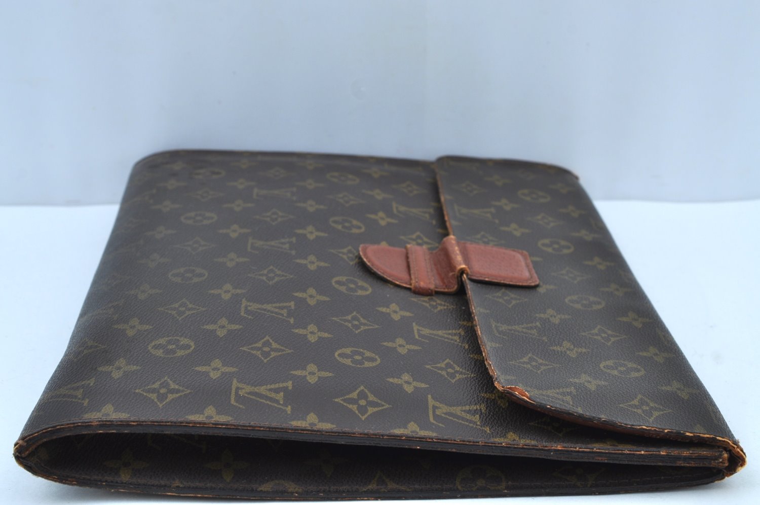 Authentic Louis Vuitton Monogram Poche Ministre Document Case Old Model LV K8730