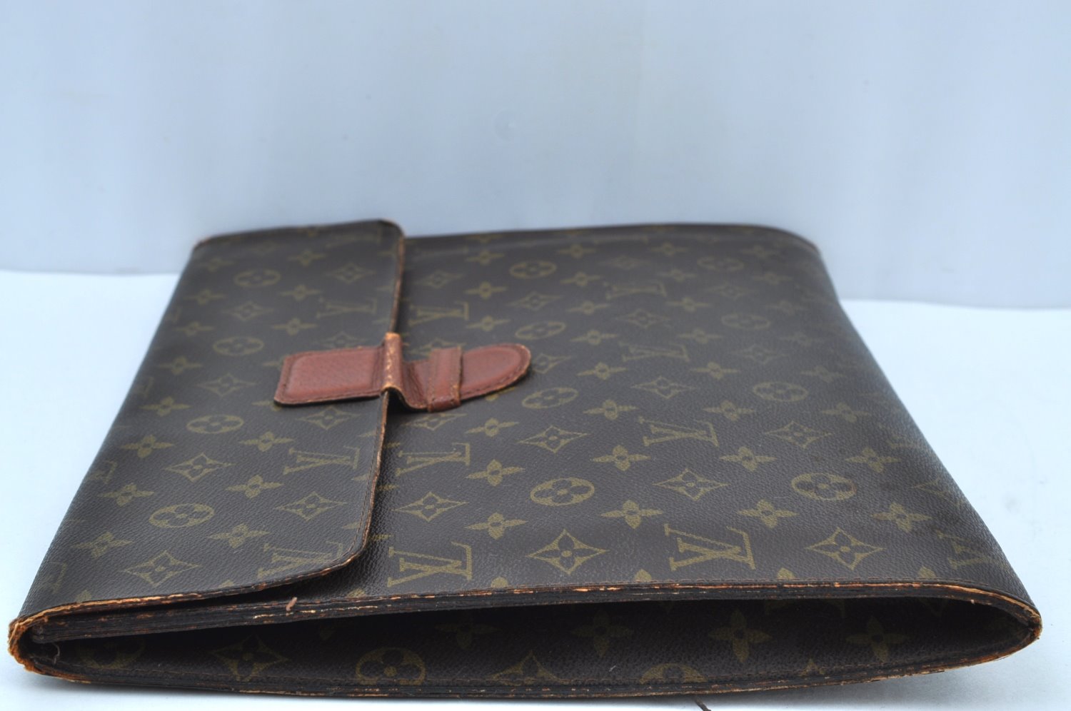 Authentic Louis Vuitton Monogram Poche Ministre Document Case Old Model LV K8730
